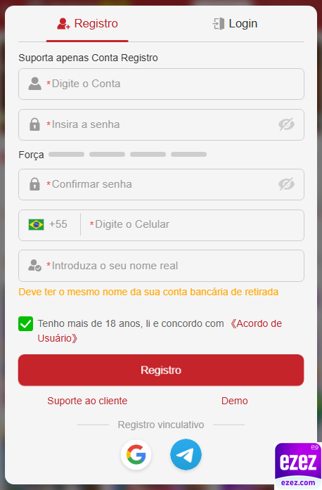 Experiência de Jogos ezez.com